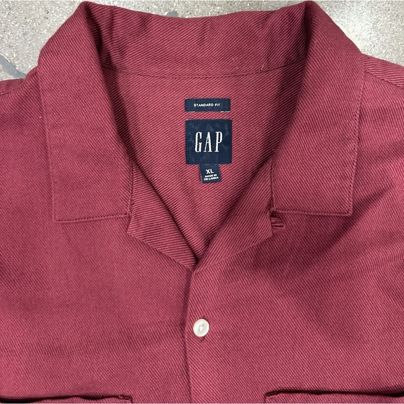 Burgundy Gap Button Up Shirt - Picture 2 of 2